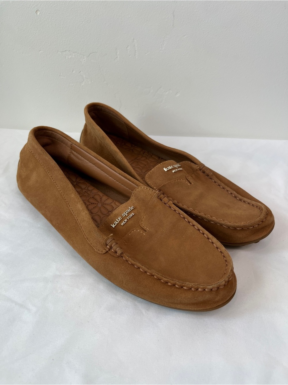 Kate Spade Deck Suede Moccasins Loafers Bungalow Brown Drivers Womens Size 9.5B